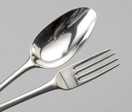 Dutch Silver Hanoverian Tablespoon & Tablefork - Johannes d' Hoy & IW, Middelburg 